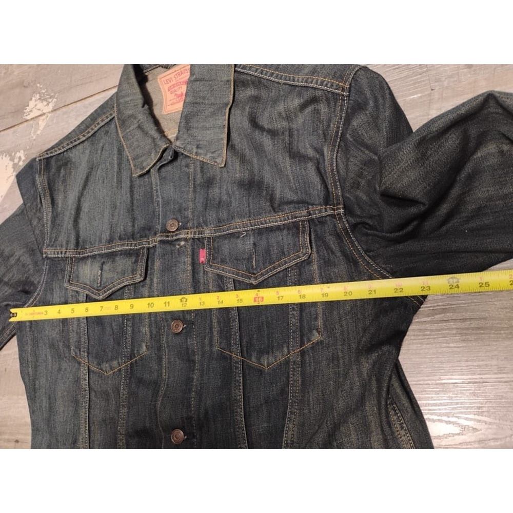 Levis Relaxed Trucker Jean Jacket Sz XXL dark wash indigo blue denim - Picture 6 of 9